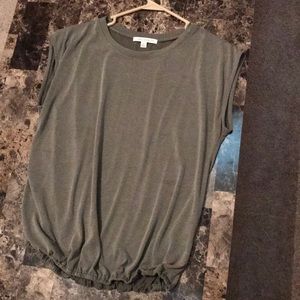 Olive green sleeveless top